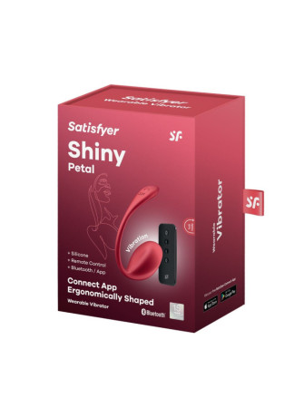 Oeuf vibrant télécommandé rouge Shiny Petal Satisfyer - CC597863